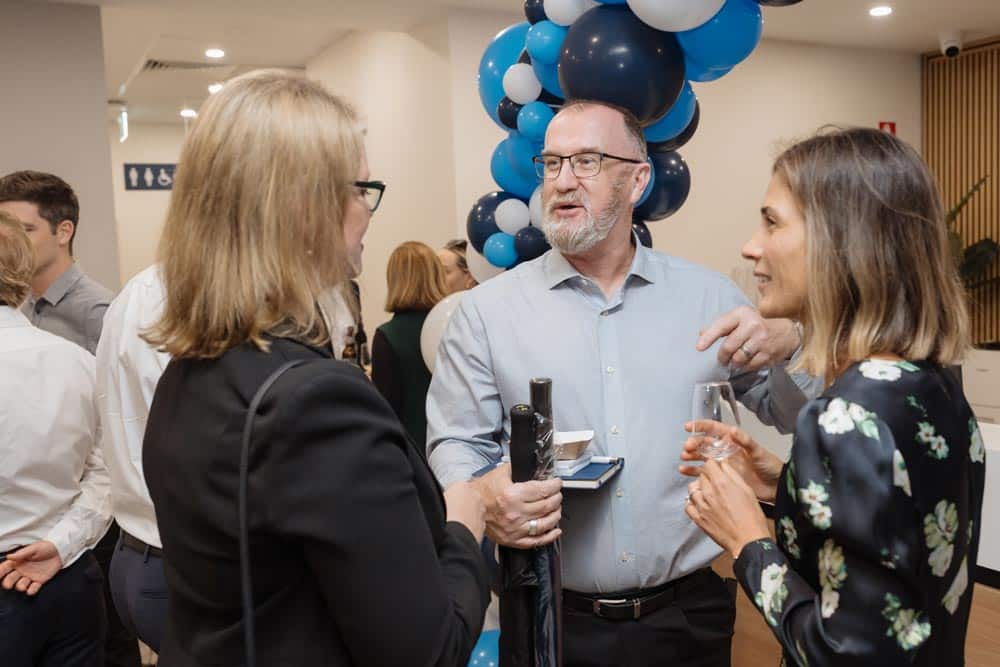 Guests mingling during the opening night of Quantum Medical Imaging Coolum